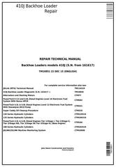 TM10851 - John Deere 410J Backhoe Loader (S.N.from 161617) Service Repair Technical Manual