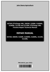 TM116419 - John Deere 5075M, 5085M, 5100M, 5100MH, 5100ML, 5115M, 5115ML Technical Repair Manual