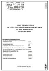 TM11745 - John Deere 744K 4WD Loader (SN. 632968—664100) w.T3/S2 Service Repair Technical Manual