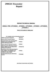 TM12178 - John Deere 290GLC Excavator Service Repair Technical Manual