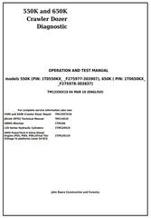 TM13356X19 - John Deere 550K, 650K Crawler Dozer (S.N.from 275977) Diagnostic and Test Service Manual