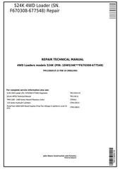 TM13368X19 - John Deere 524K 4WD Loader (SN. F670308-677548) Service Repair Technical Manual