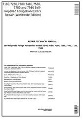 TM404419 - John Deere 7180, 7280, 7380, 7480, 7580, 7780, 7980 Forage Harvester Service Repair Manual