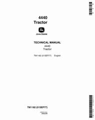 TM1182 - John Deere 4440 Row Crop Tractor Diagnostic and Repair Technical Manual