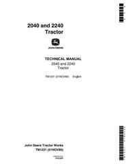 TM1221 - John Deere 2040, 2240 Tractors Technical Service Manual