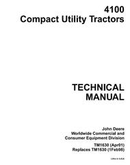 TM1630 - John Deere 4100 Compact Utility Tractors Technical Service Manual