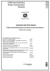 TM1633 - John Deere 1780 Front-Fold Drawn Conservation Planters Diagnostic and Tests Service Manual