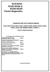 TM4724 - John Deere 6110, 6210, 6310, 6410, 6110L-6510L, 6310S-6510S Tractors Diagnostic Service Manual