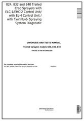 TM4782 - John Deere 824, 832, 840 Trailed Sprayers w.ELC-1/EHC-2/EL-4 unit Diagnostic Service Manual